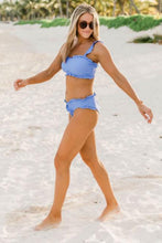 Cargar imagen en el visor de la galería, Traje de baño Flounced Bandeau Bikini with Straps