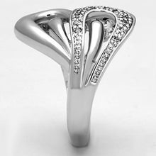 Cargar imagen en el visor de la galería, 3W325 - Anillo de latón rodio con circonita de grado AAA en transparente