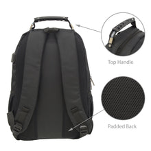 Cargar imagen en el visor de la galería, Mochila Ovalada Multibolsillos con USB