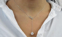 Cargar imagen en el visor de la galería, Collar Infinito "Y" hecho con Elementos Austriacos en Plata de Ley ITA