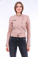Cargar imagen en el visor de la galería, Chaqueta Leather Biker Jacket - Pink