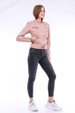 Cargar imagen en el visor de la galería, Chaqueta Leather Biker Jacket - Pink