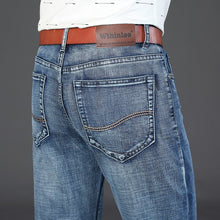 Cargar imagen en el visor de la galería, Pantalones Vaqueros Casual recto elástico clásico azul