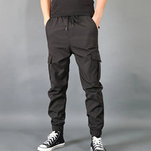 Cargar imagen en el visor de la galería, Pantalones Multi Bolsillo de Algodón Simple Sólido Cargo