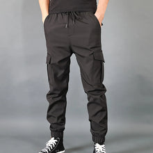 Cargar imagen en el visor de la galería, Pantalones Multi Bolsillo de Algodón Simple Sólido Cargo