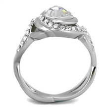 Cargar imagen en el visor de la galería, Anillos de cristal sintético de acero inoxidable para mujer