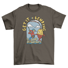 Cargar imagen en el visor de la galería, Man fishing cartoon t-shirt
