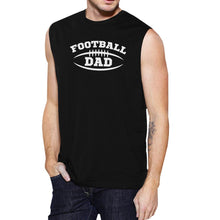 Cargar imagen en el visor de la galería, Camiseta sin mangas Football Dad Men's Black Sleeveless Graphic Tank