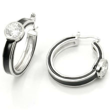Cargar imagen en el visor de la galería, LOS173 - Aretes de Plata de Ley 925 Rodiada con CZ de Grado AAA