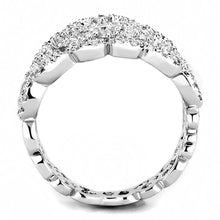 Cargar imagen en el visor de la galería, 3W1439 - Anillo de latón rodio con circonita de grado AAA en transparente
