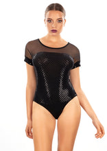 Cargar imagen en el visor de la galería, Body de lúrex negro de colecciones exclusivas de EGI.  Orgullosamente hecho en Italia.
