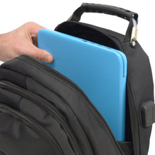 Cargar imagen en el visor de la galería, Mochila Ovalada Multibolsillos con USB
