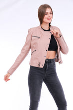 Cargar imagen en el visor de la galería, Chaqueta Leather Biker Jacket - Pink
