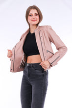 Cargar imagen en el visor de la galería, Chaqueta Leather Biker Jacket - Pink
