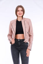 Cargar imagen en el visor de la galería, Chaqueta Leather Biker Jacket - Pink

