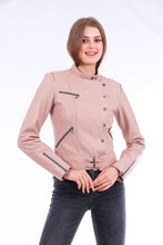 Cargar imagen en el visor de la galería, Chaqueta Leather Biker Jacket - Pink
