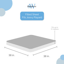 Cargar imagen en el visor de la galería, SheetWorld Sábana bajera ajustable cuadrada para patio de juegos para Joovy, 100% algodón
