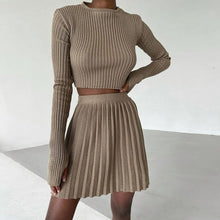 Cargar imagen en el visor de la galería, Vestido de dos piezas Mini vestido plisado
