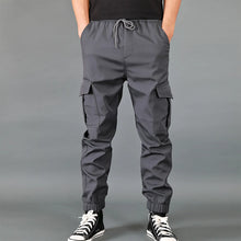 Cargar imagen en el visor de la galería, Pantalones Multi Bolsillo de Algodón Simple Sólido Cargo
