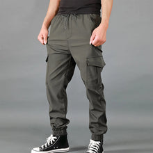 Cargar imagen en el visor de la galería, Pantalones Multi Bolsillo de Algodón Simple Sólido Cargo

