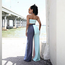 Cargar imagen en el visor de la galería, Traje de dos piezas Strapless Bow Crop Top And High Waist Wide Leg

