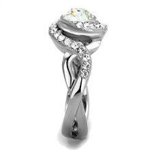 Cargar imagen en el visor de la galería, Anillos de cristal sintético de acero inoxidable para mujer

