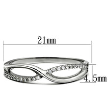 Cargar imagen en el visor de la galería, Anillo de plata de ley 925 con rodio y circonita cúbica de grado AAA en transparente
