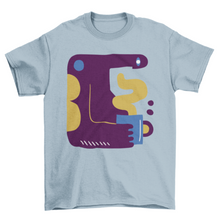 Cargar imagen en el visor de la galería, Abstract coffee man t-shirt
