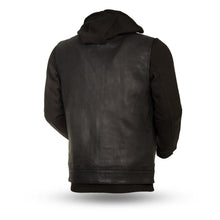 Cargar imagen en el visor de la galería, Sudadera Kent - Men's Motorcycle Leather Vest with Sweatshirt
