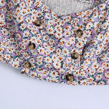 Cargar imagen en el visor de la galería, Conjunto de falda y top sin mangas con estampado floral de verano
