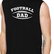 Cargar imagen en el visor de la galería, Camiseta sin mangas Football Dad Men's Black Sleeveless Graphic Tank
