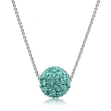 Cargar imagen en el visor de la galería, Collar Rhodium Brass Chain Pendant with Top Grade Crystal  in Sea
