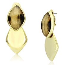 Cargar imagen en el visor de la galería, Pendientes Gold(Ion Plating) Brass Earrings with Synthetic Synthetic
